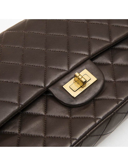 Sac CHANEL Timeless cuir d'agneau lisse marron