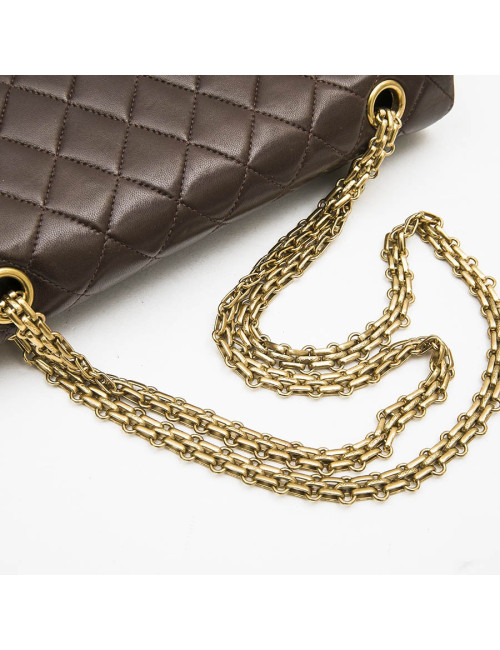 Sac CHANEL Timeless cuir d'agneau lisse marron