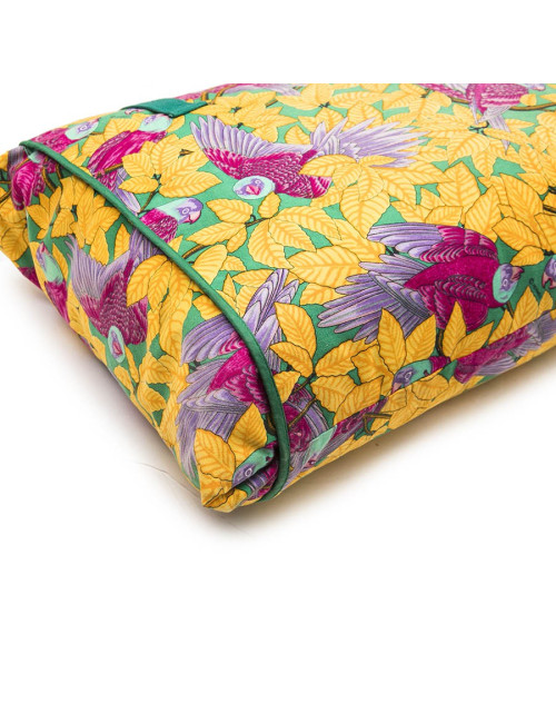 Sac HERMES toile imprimés fleurs