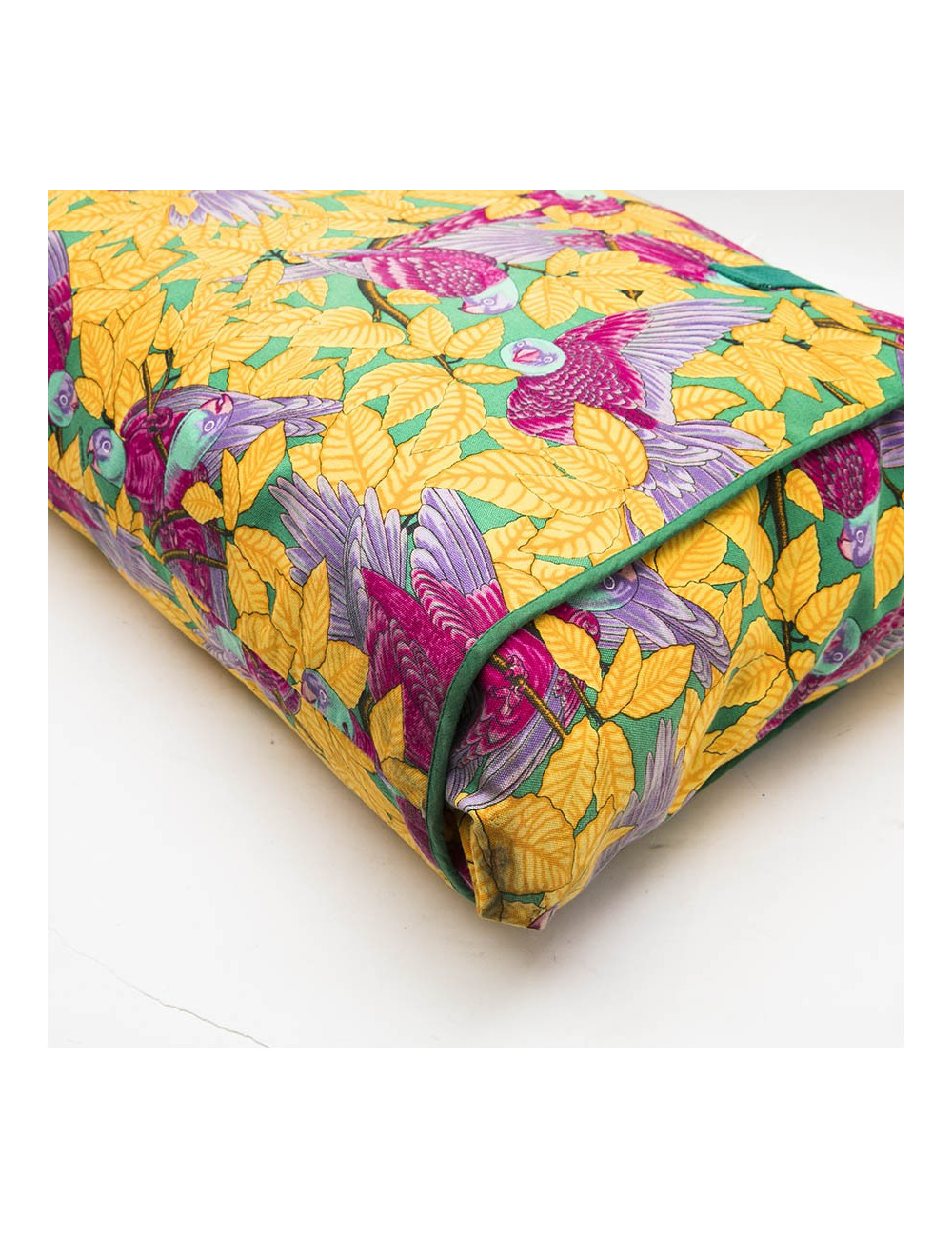 HERMES beach bag in multicolored flower printed cotton