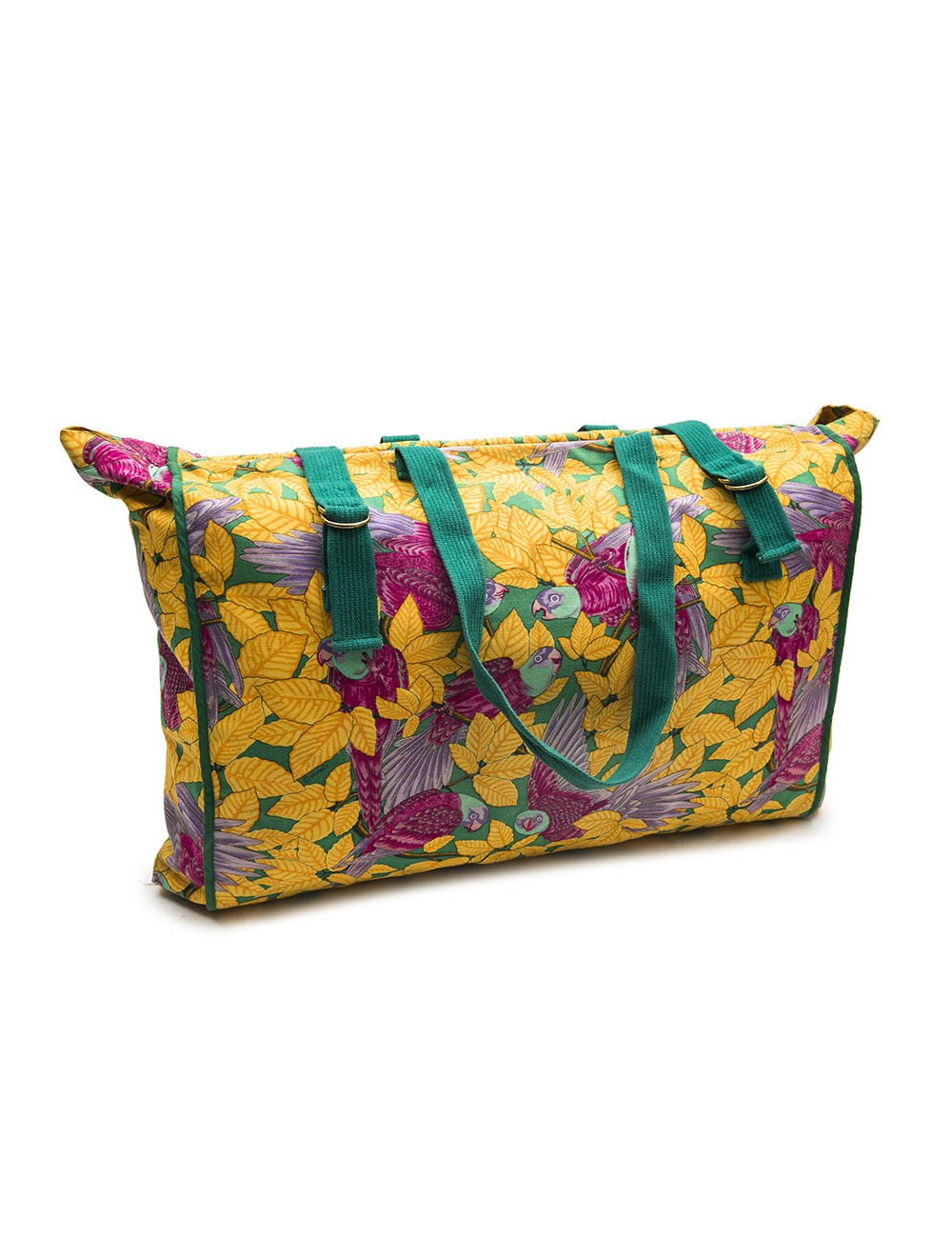 HERMES beach bag in multicolored flower printed cotton