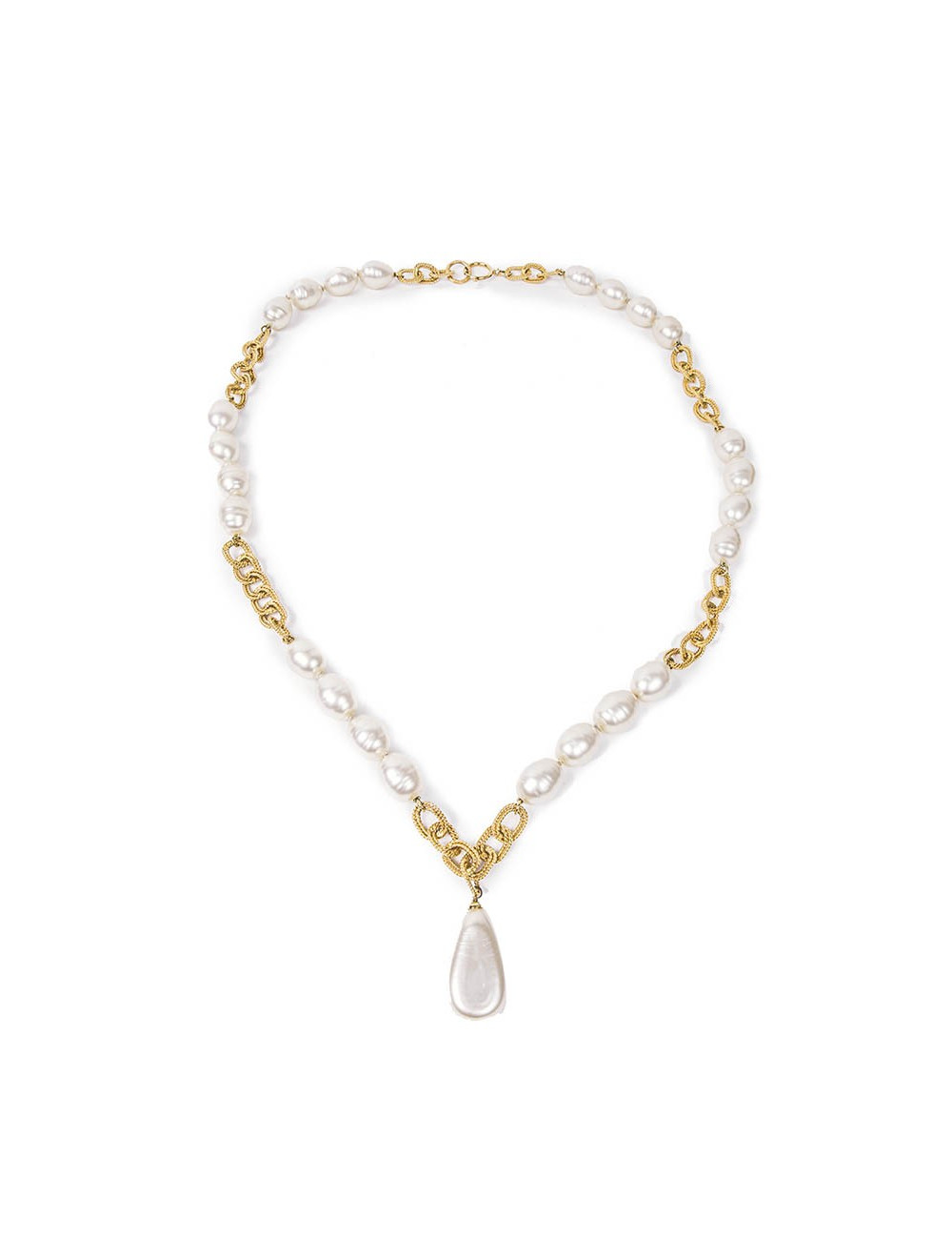 Sautoir Couture CHANEL perles pâte de verre 