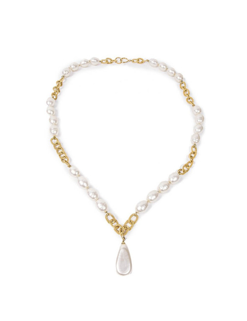 Sautoir Couture CHANEL perles pâte de verre 