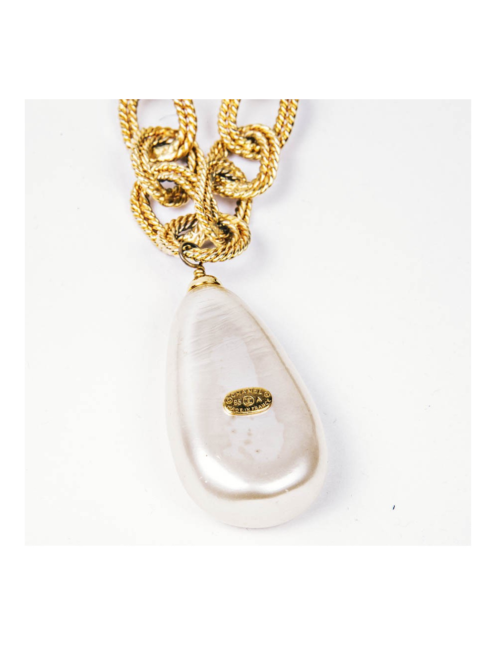 Sautoir Couture CHANEL perles pâte de verre 