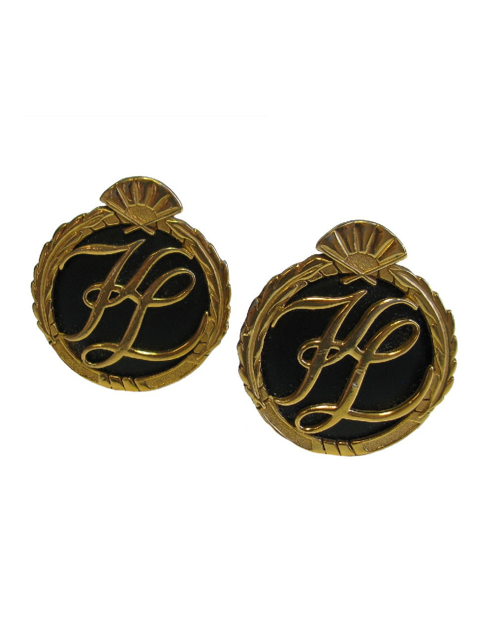 Boucles d'oreille clips KARL LAGERFELD en métal doré