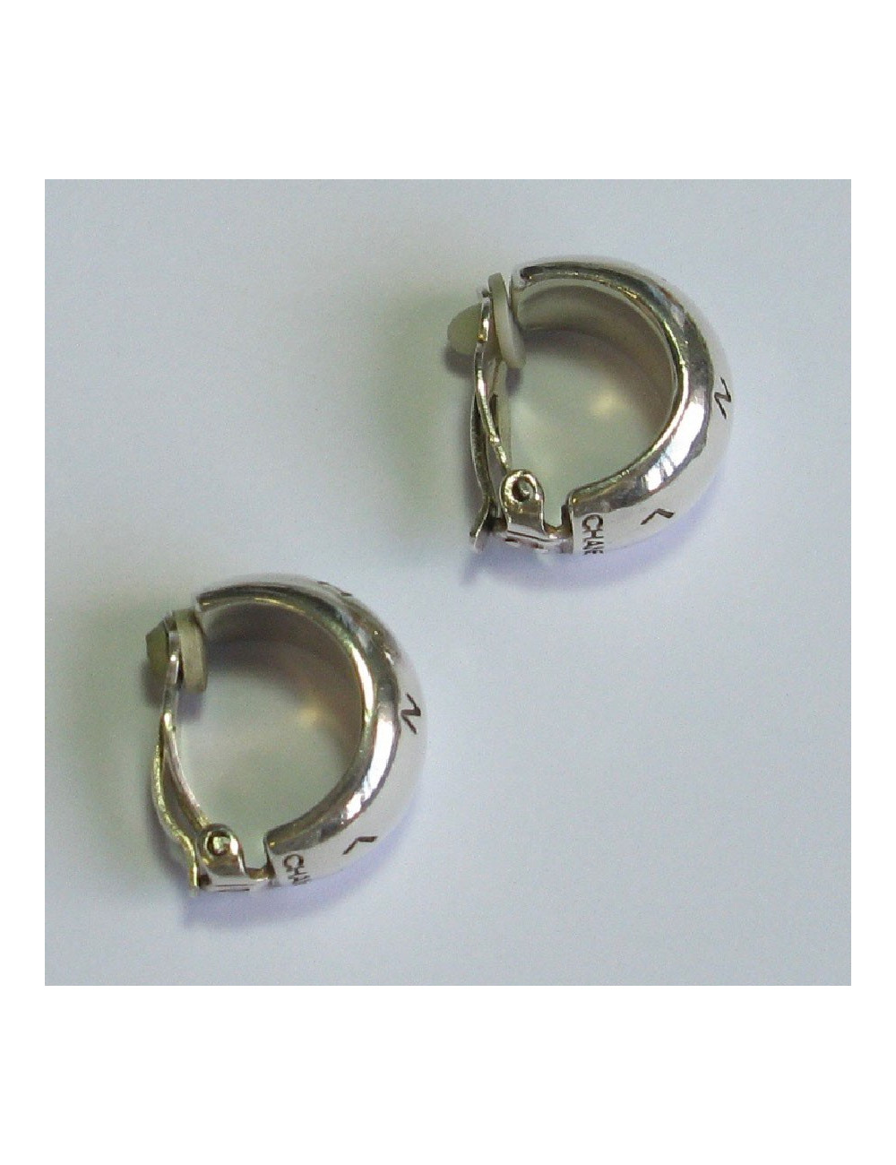 Anna  Boucles d'oreille clips CHANEL en argent massif 925