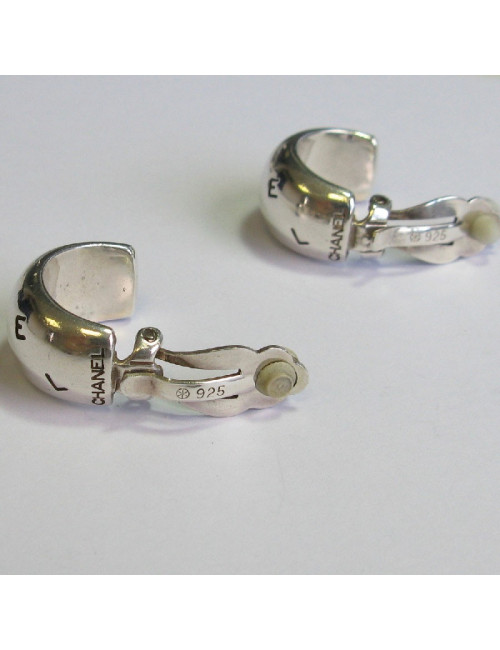 CHANEL Clip-on earrings in sterling silver
