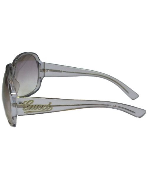 Lunettes de soleil GUCCI plastique gris clair