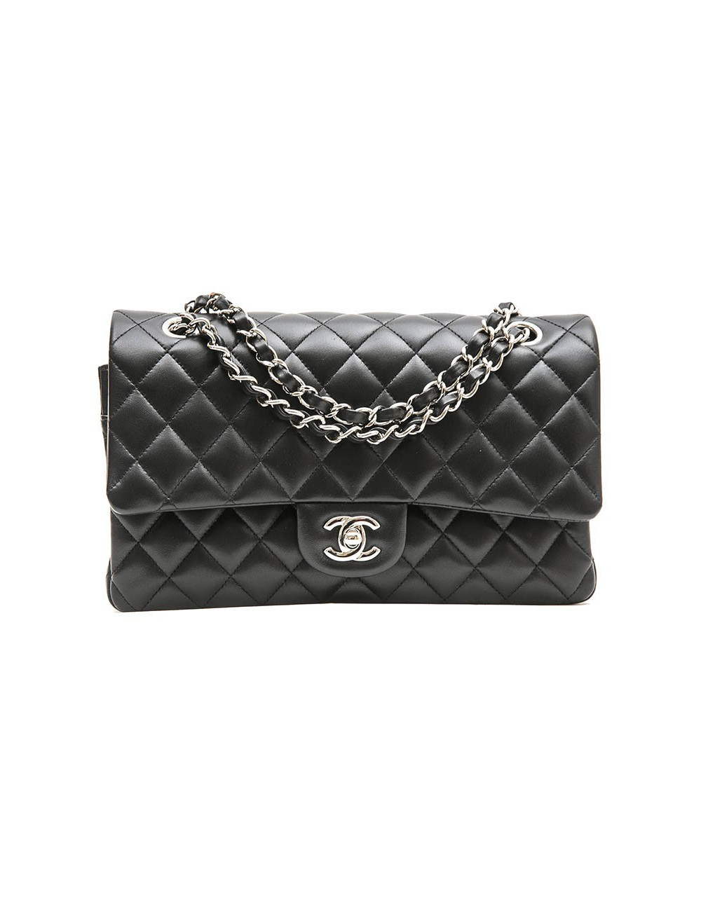 Sac CHANEL Timeless cuir d'agneau lisse noir