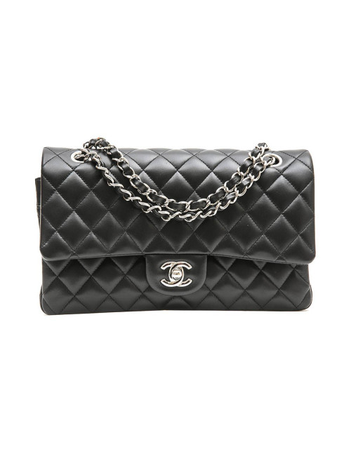 Sac CHANEL Timeless cuir d'agneau lisse noir