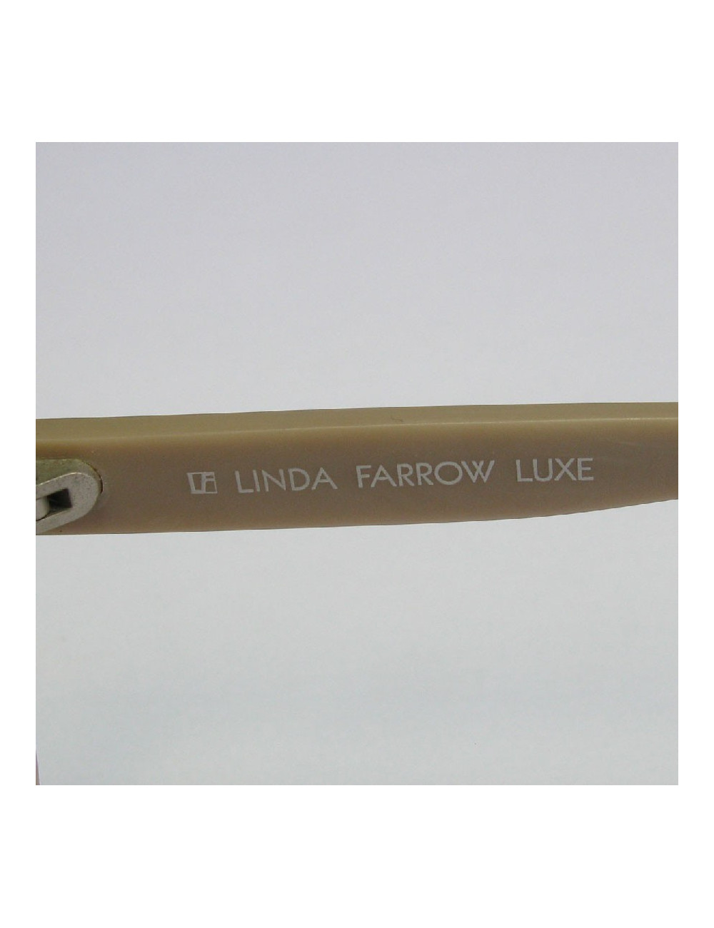Lunettes de soleil LINDA FARROW LUXE en plastique beige foncé