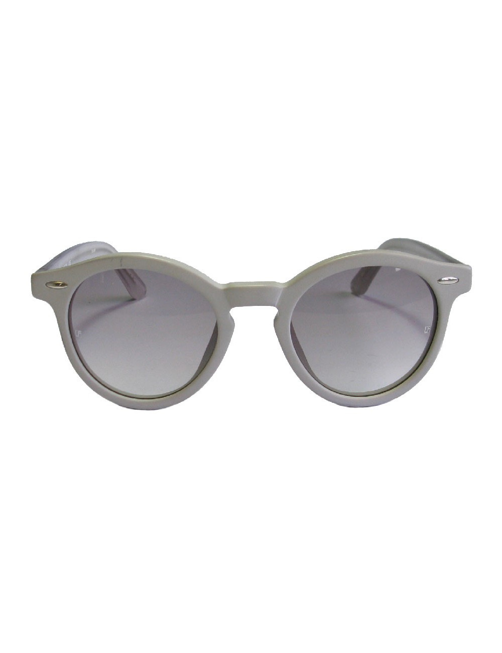 Lunettes de soleil LINDA FARROW LUXE en plastique gris clair