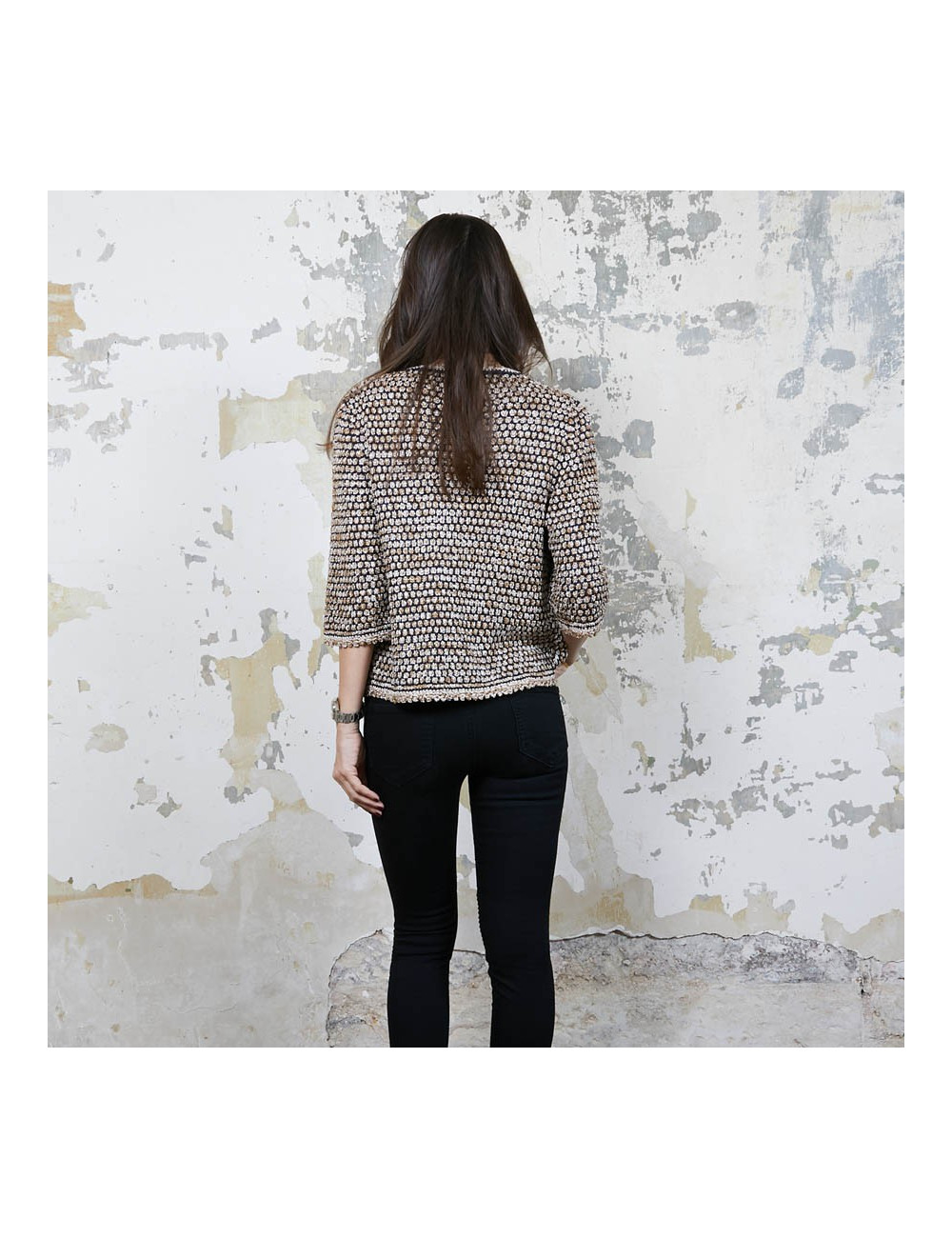 Gilet CHANEL T 36 en tricot multicolore