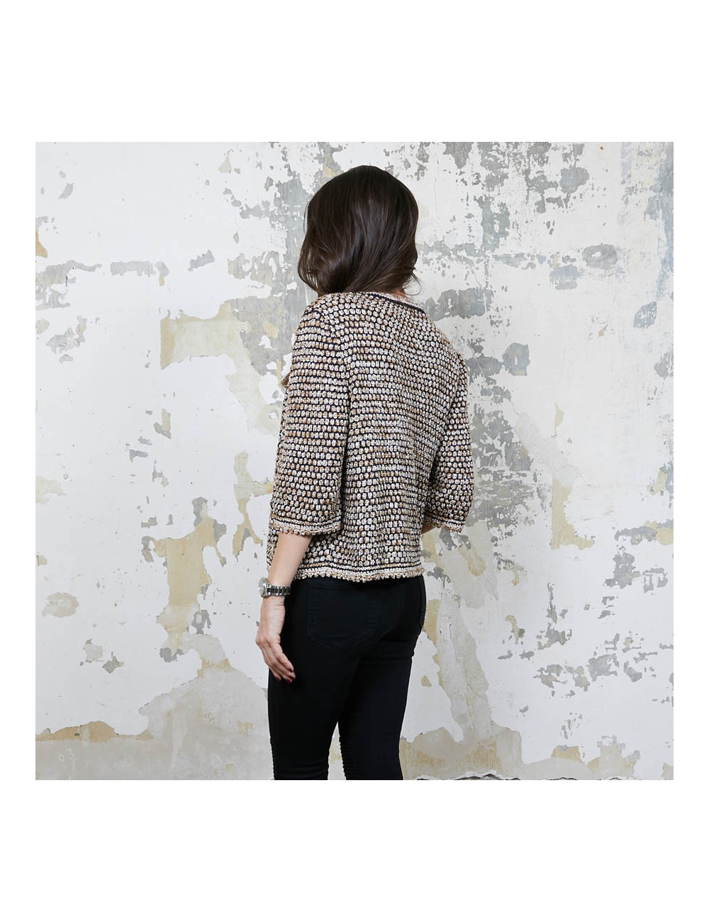 Gilet CHANEL T 36 en tricot multicolore