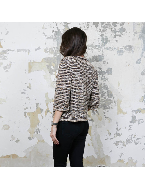 Gilet CHANEL T 36 en tricot multicolore