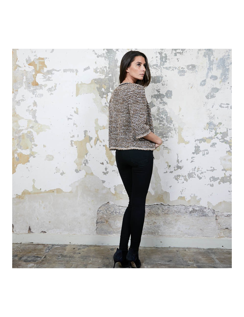 Gilet CHANEL T 36 en tricot multicolore