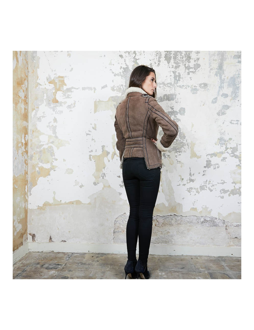 Veste DSQUARDED peau lainée