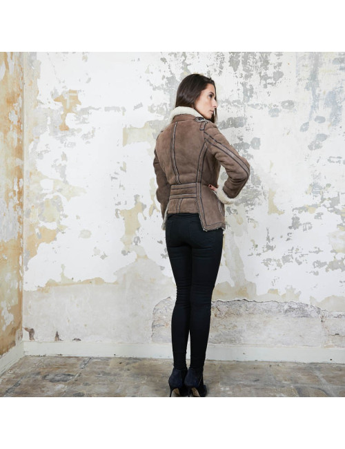 Veste DSQUARDED peau lainée