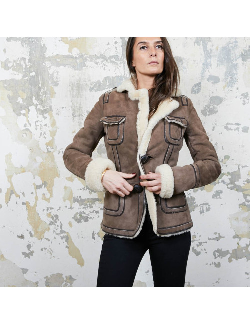 Veste DSQUARDED peau lainée