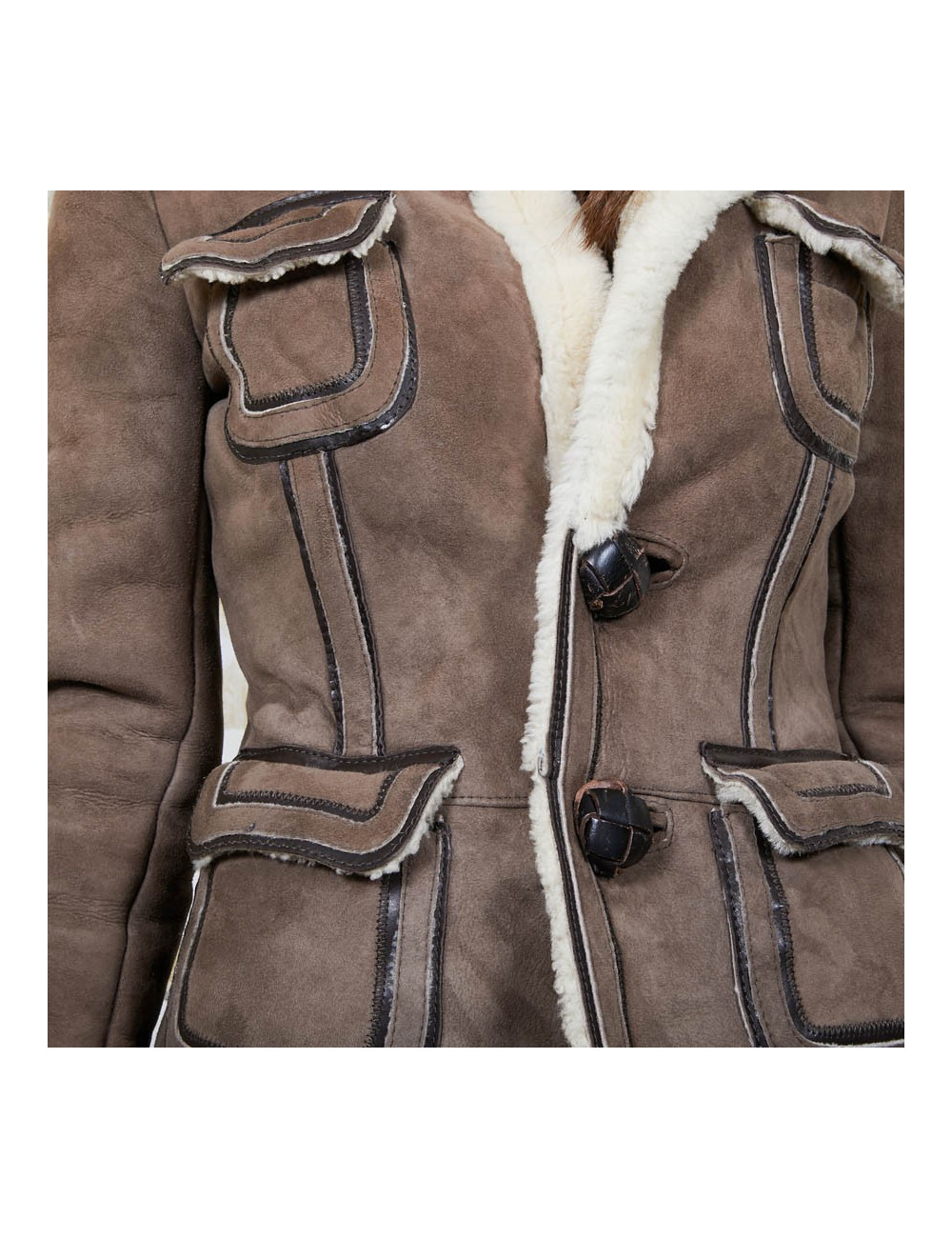 Veste DSQUARDED peau lainée