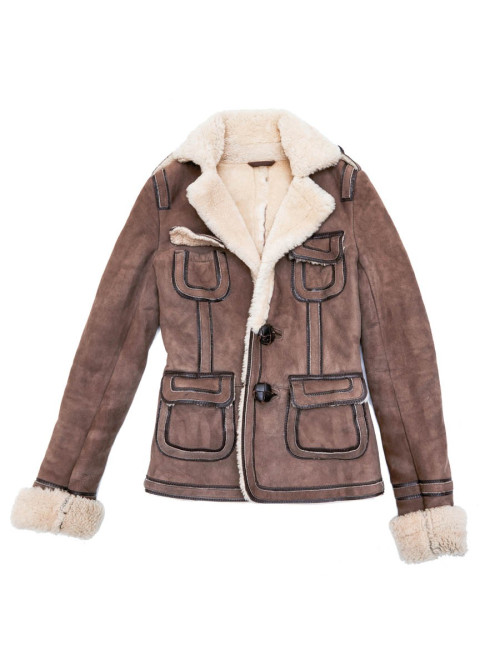 Veste DSQUARDED peau lainée