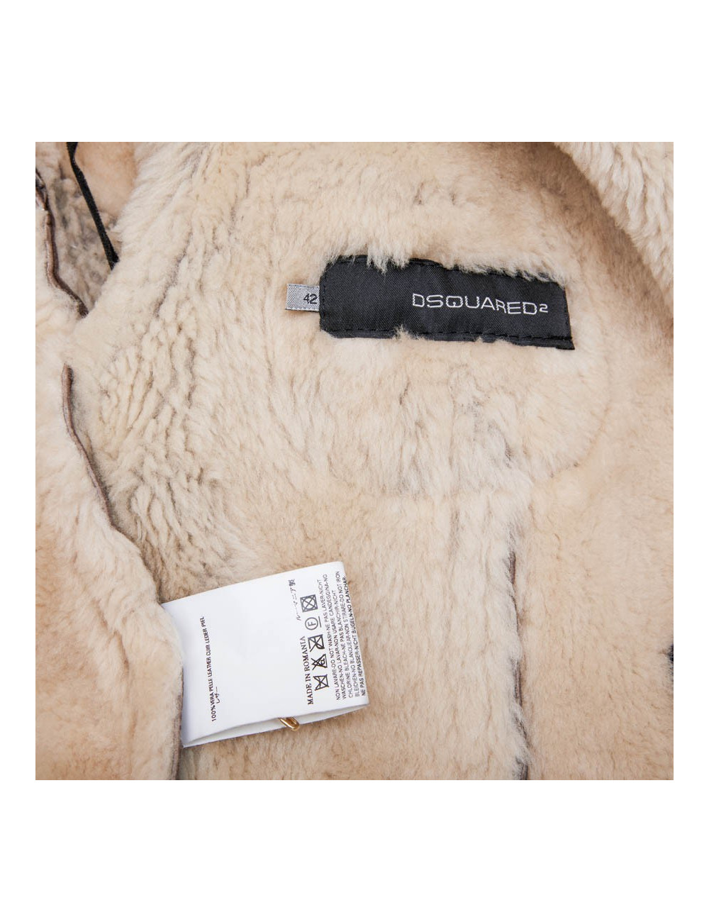 Veste DSQUARDED peau lainée
