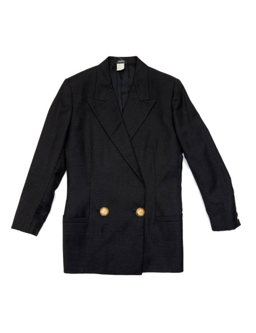 Blazer GIANNI VERSACE Couture en soie noire