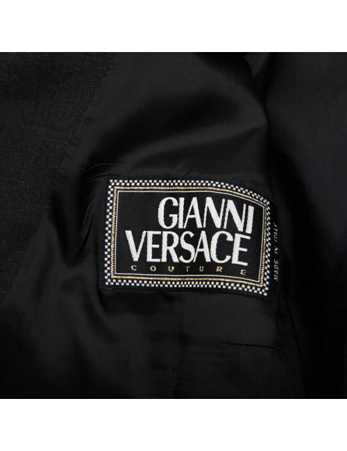 Blazer GIANNI VERSACE Couture en laine et  soie noire