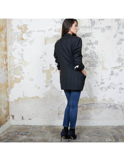 Blazer GIANNI VERSACE Couture en soie noire