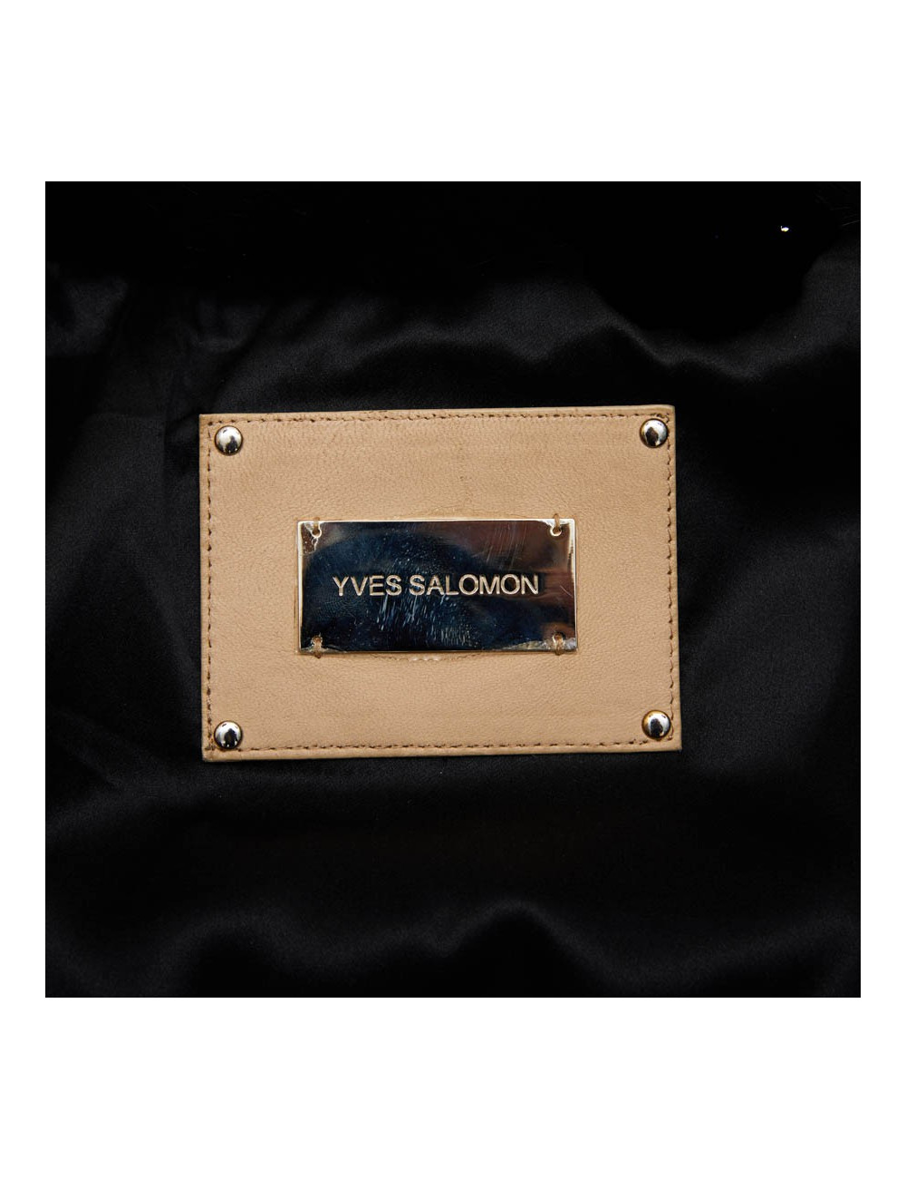 Veste  t 42 YVES SALOMON vison bleu nuit