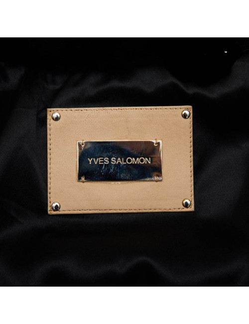 Veste  t 42 YVES SALOMON vison bleu nuit