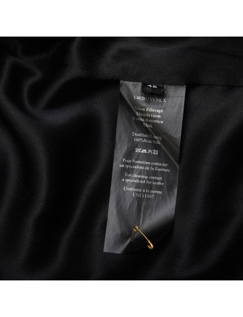 Veste  t 42 YVES SALOMON vison bleu nuit