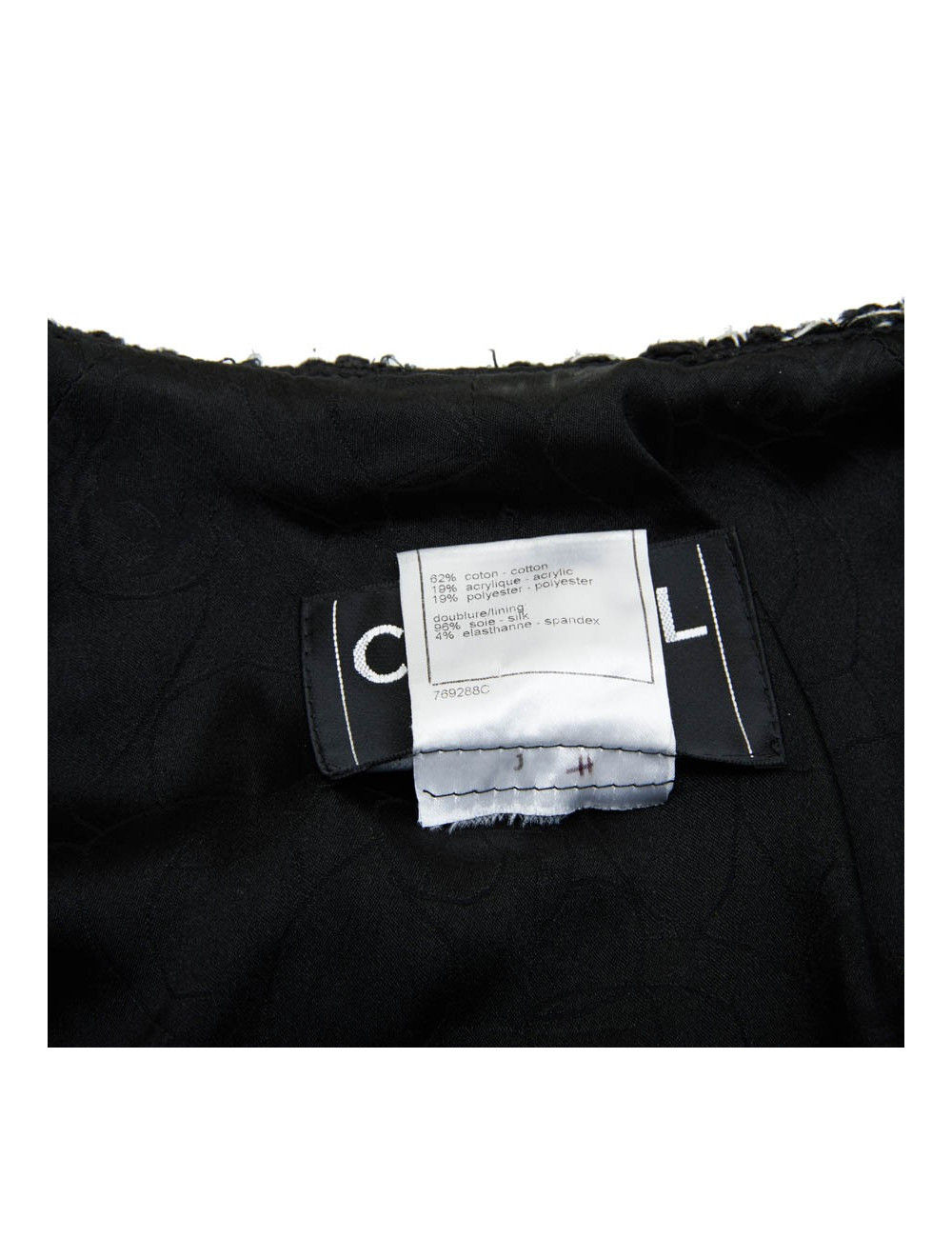 Veste CHANEL T 34 twedd noir 