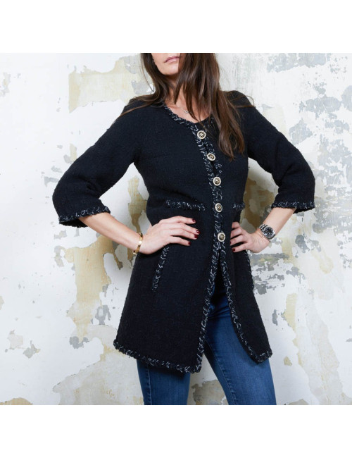 Veste CHANEL T 34 twedd noir 