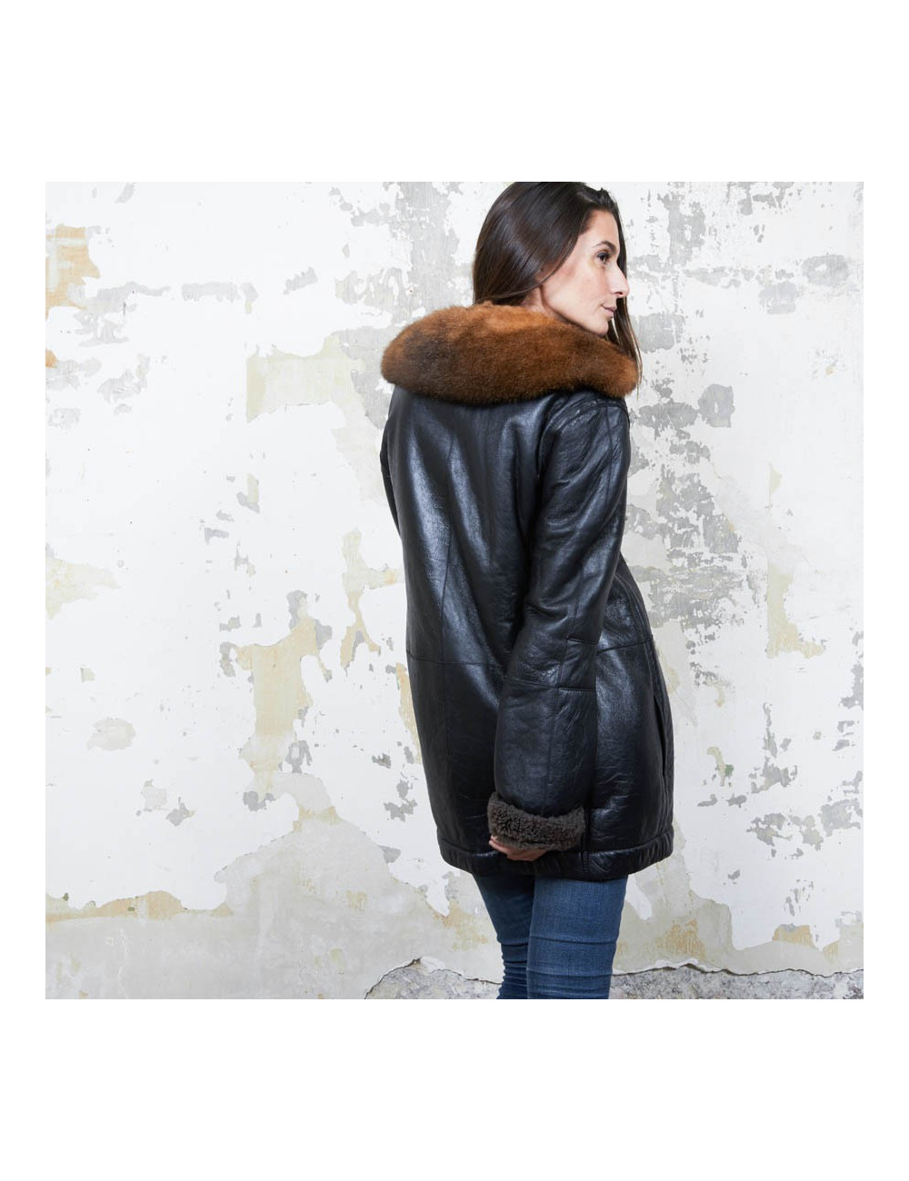 Veste BALENCIAGA peau retourné