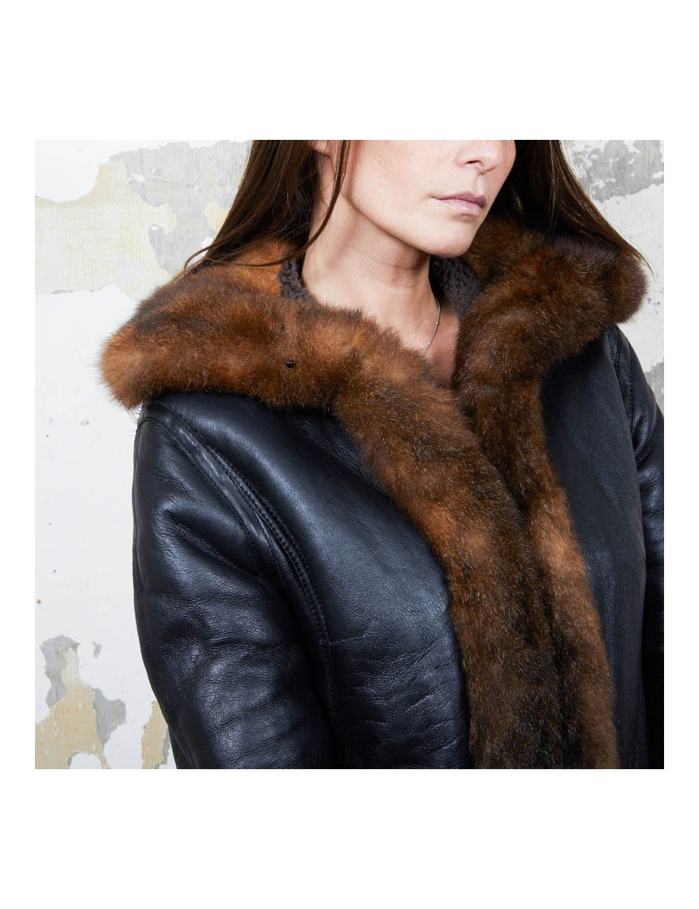 Veste BALENCIAGA peau retourné