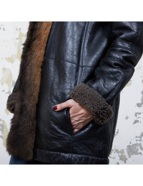 Veste BALENCIAGA peau retourné