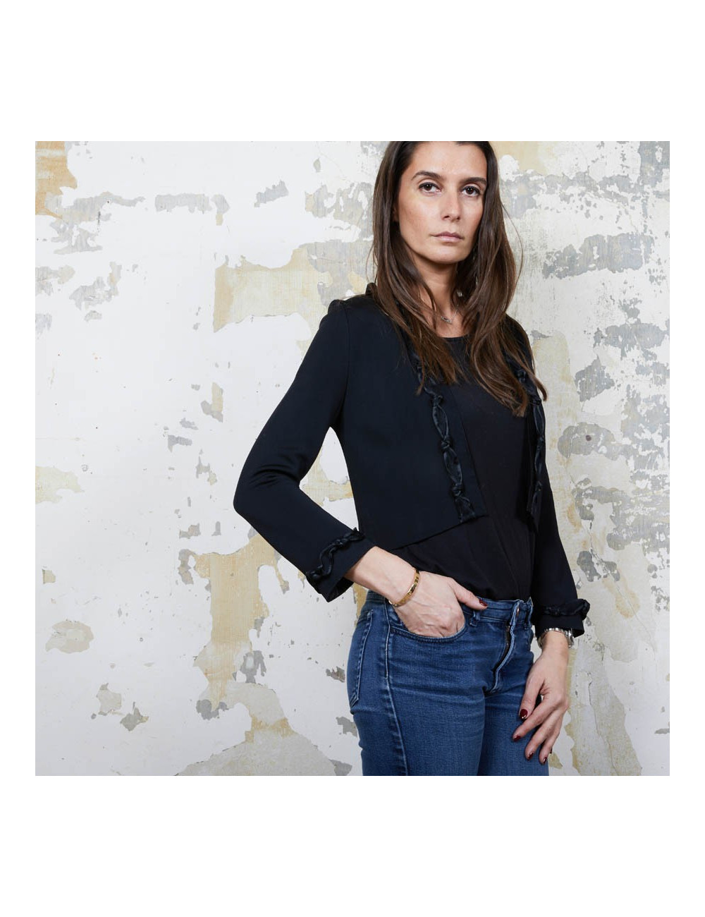 Gilet court 36 CHANEL noir