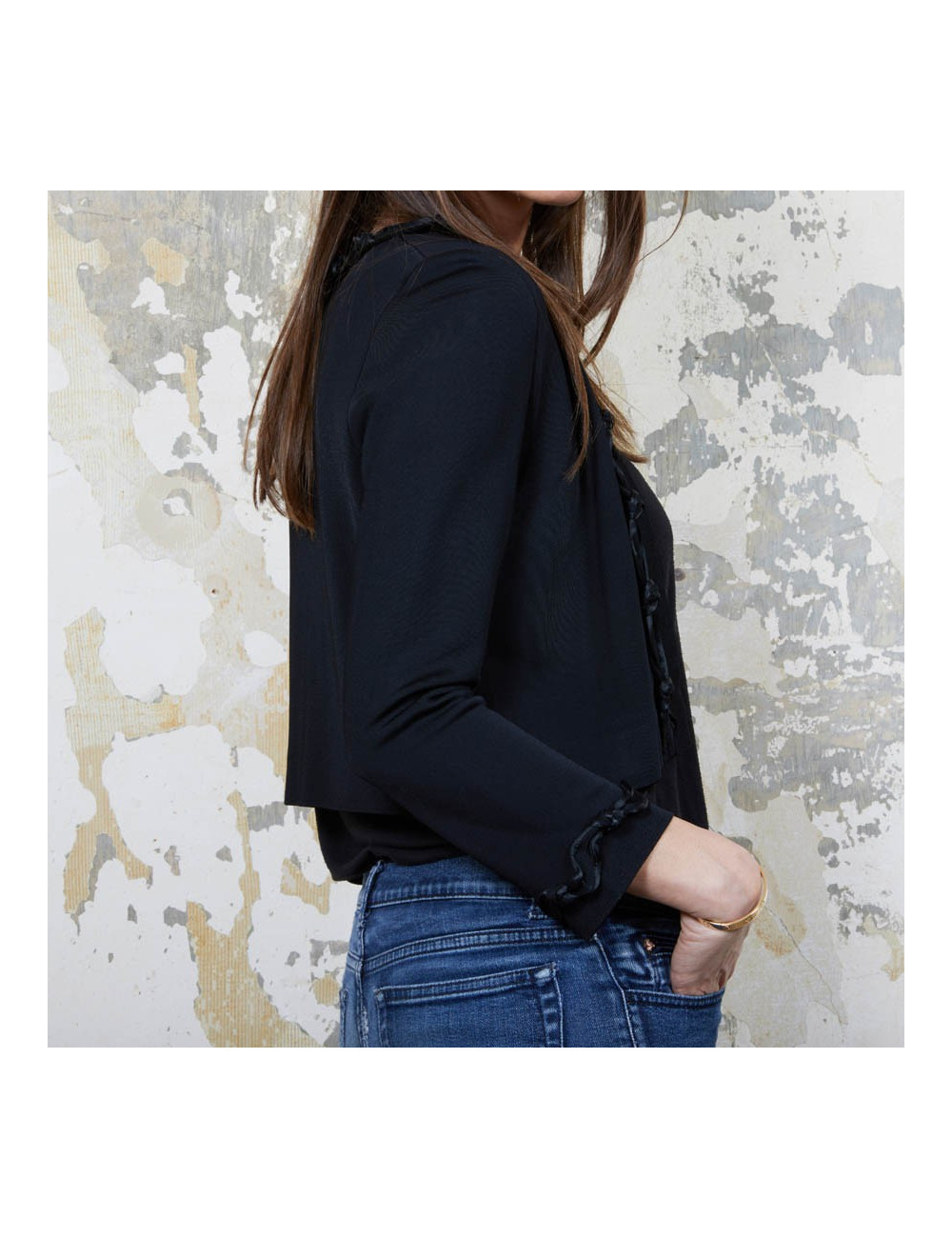 Gilet court 36 CHANEL noir