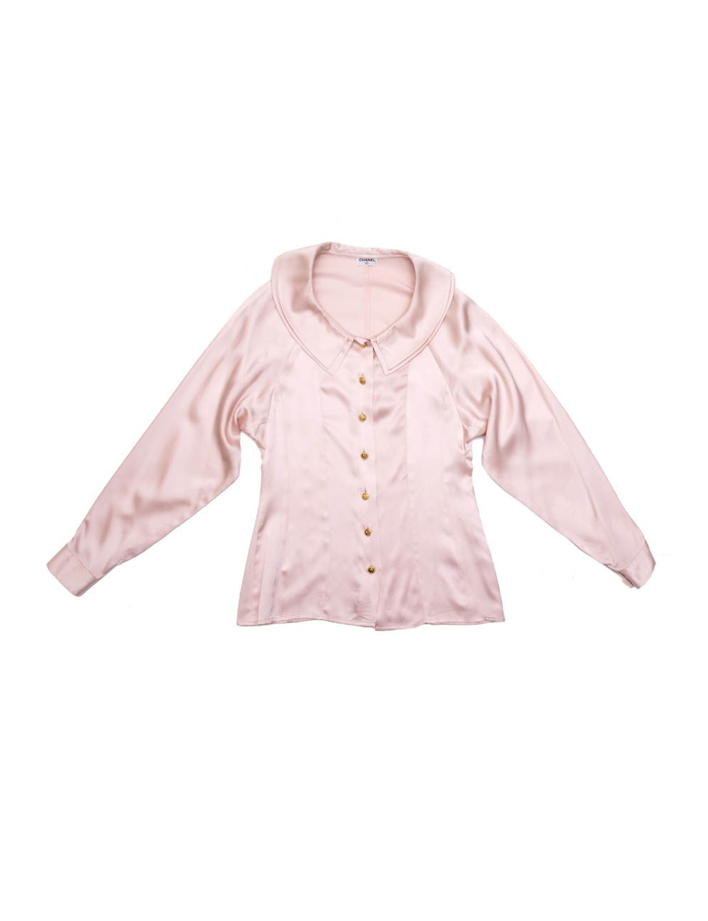 Blouse T  CHANEL soie rose Vintage