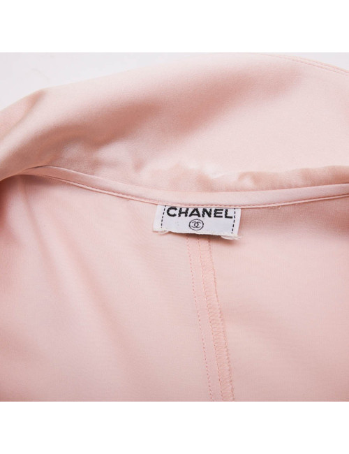 Blouse T  CHANEL soie rose Vintage