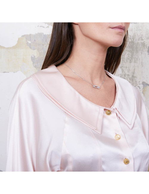 Blouse T  CHANEL soie rose Vintage