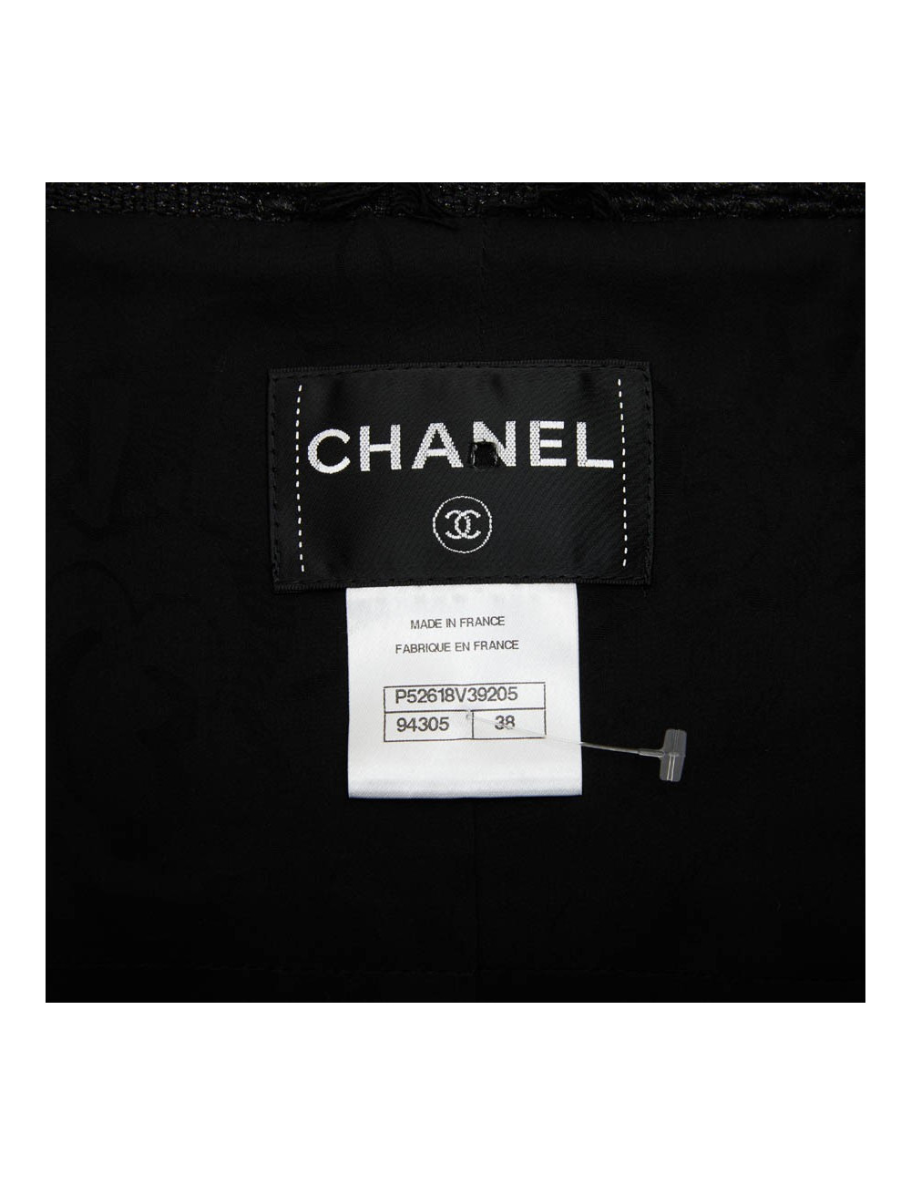 CHANEL short black jacket Size 38FR
