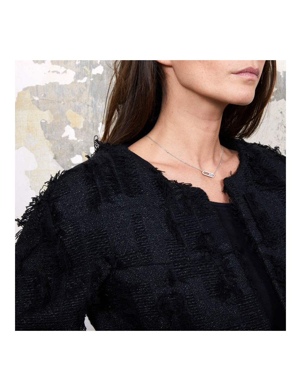 Veste courte T 38 CHANEL noir