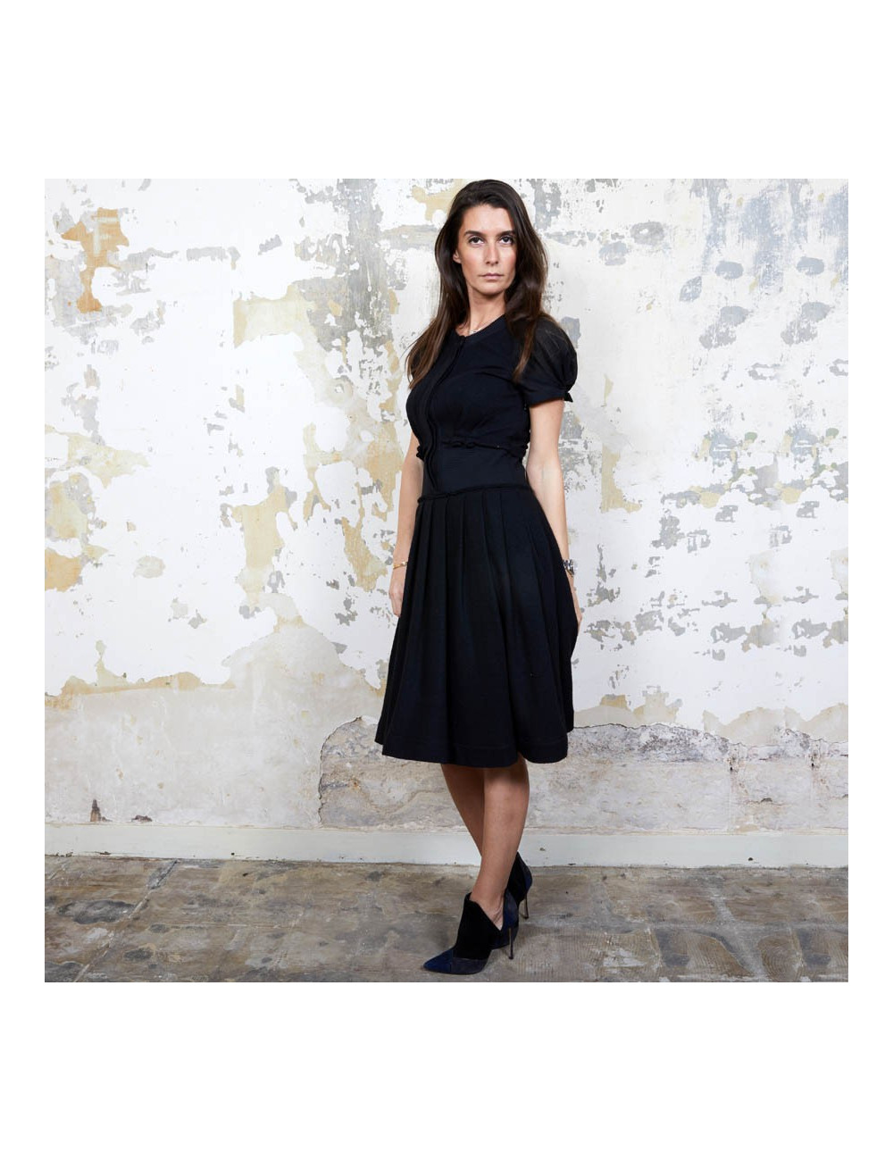 Robe VIKTOR & ROLF T 36 FR en laine noire