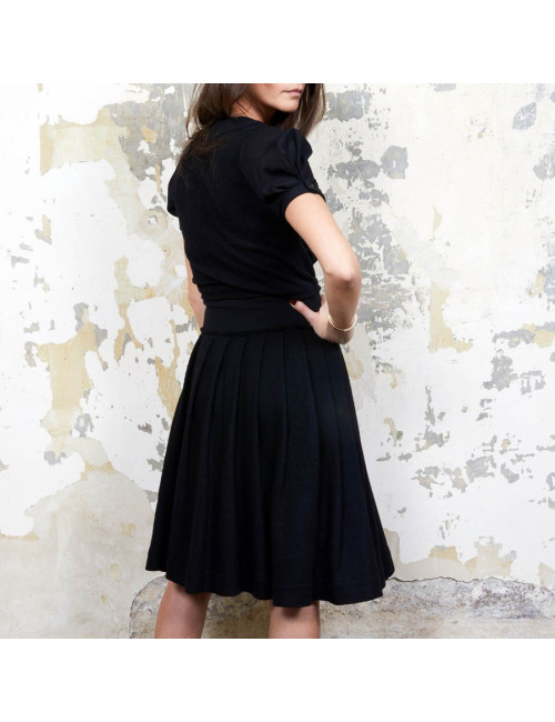 VIKTOR & ROLF T 40IT short sleeves dress in black wool