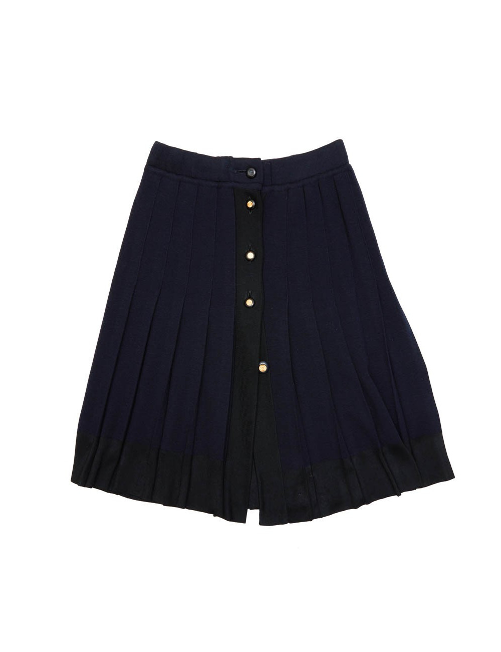 Jupe CHANEL T 36 en jersey bleu Vintage