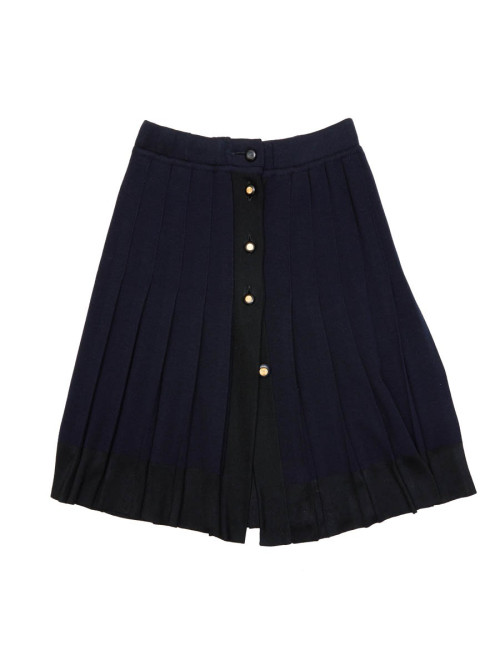 Jupe CHANEL T 36 en jersey bleu Vintage