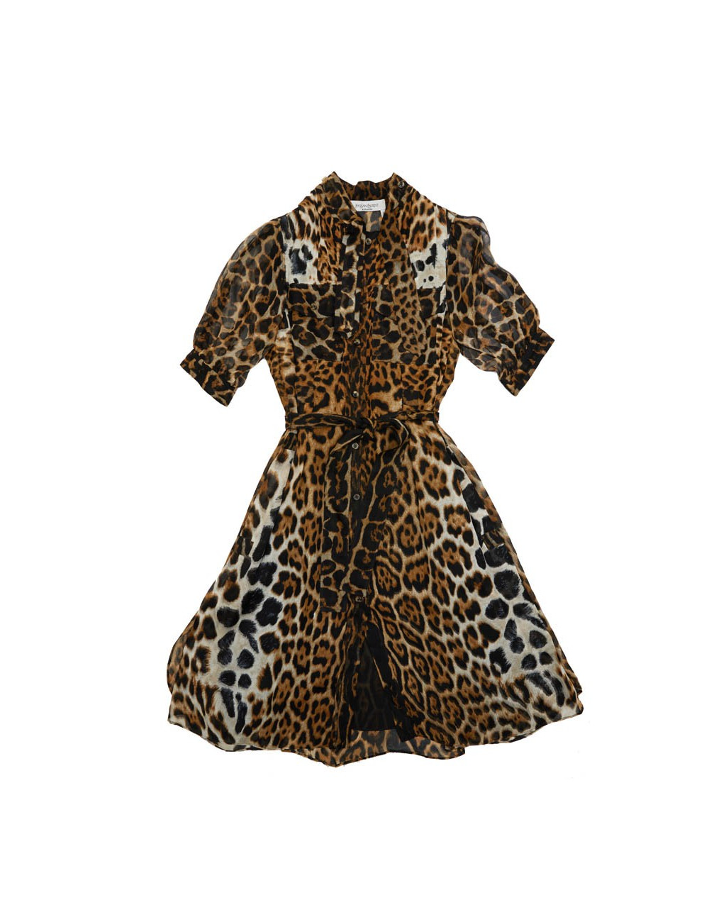 Robe YSL SAINT LAURENT T36 oie léopard