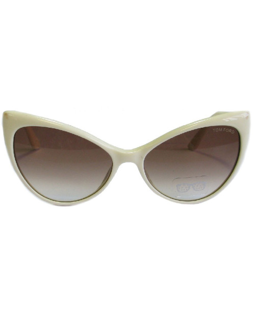 Lunettes de soleil TOM FORD papillon plastique ivoire